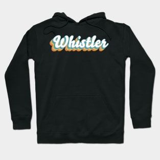 Whistler Canada Mountain Resort Retro Lettering Hoodie